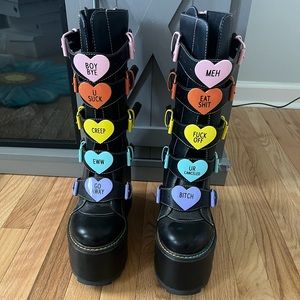 YRU shoes Dune Valentine boots size 9 like new